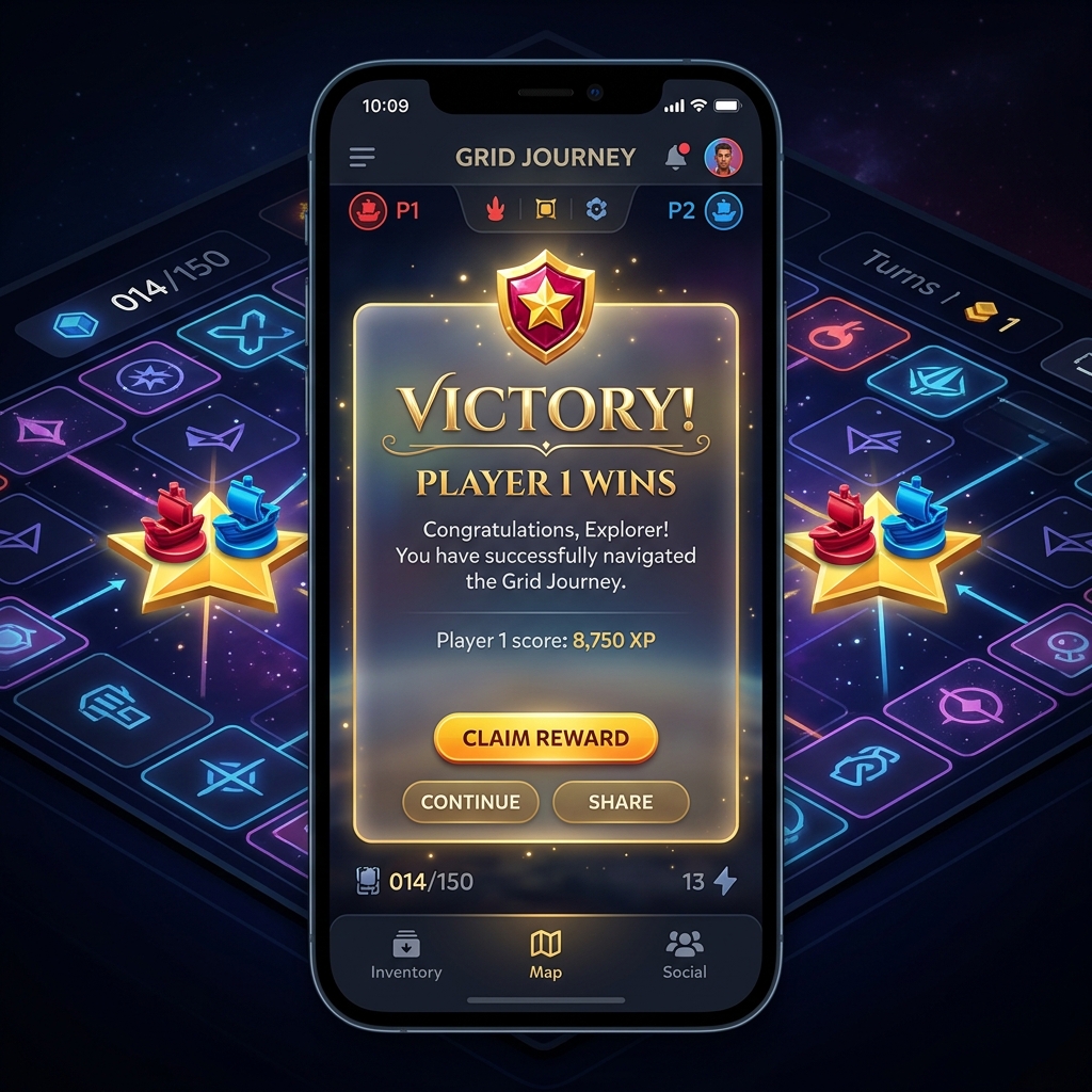 Grid Journey: Neon Dice Battle screenshot 2